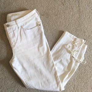 Pilcro and the letterpress white jeans